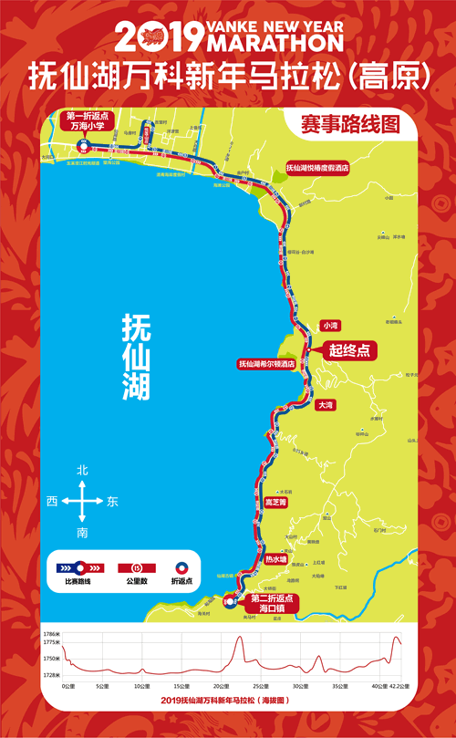 2019撫仙湖新年馬拉松線路圖一覽